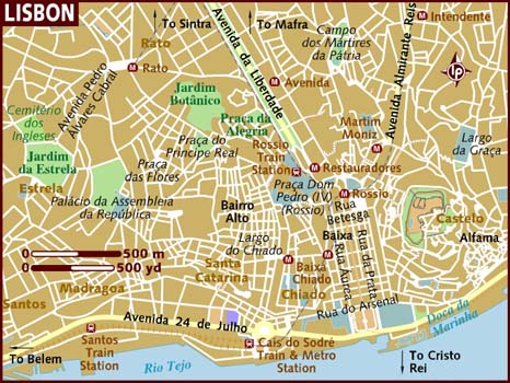 Mappa Lisbona